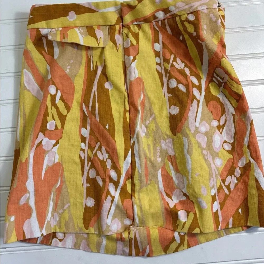 J. Crew Yellow Printed Mini Skirt